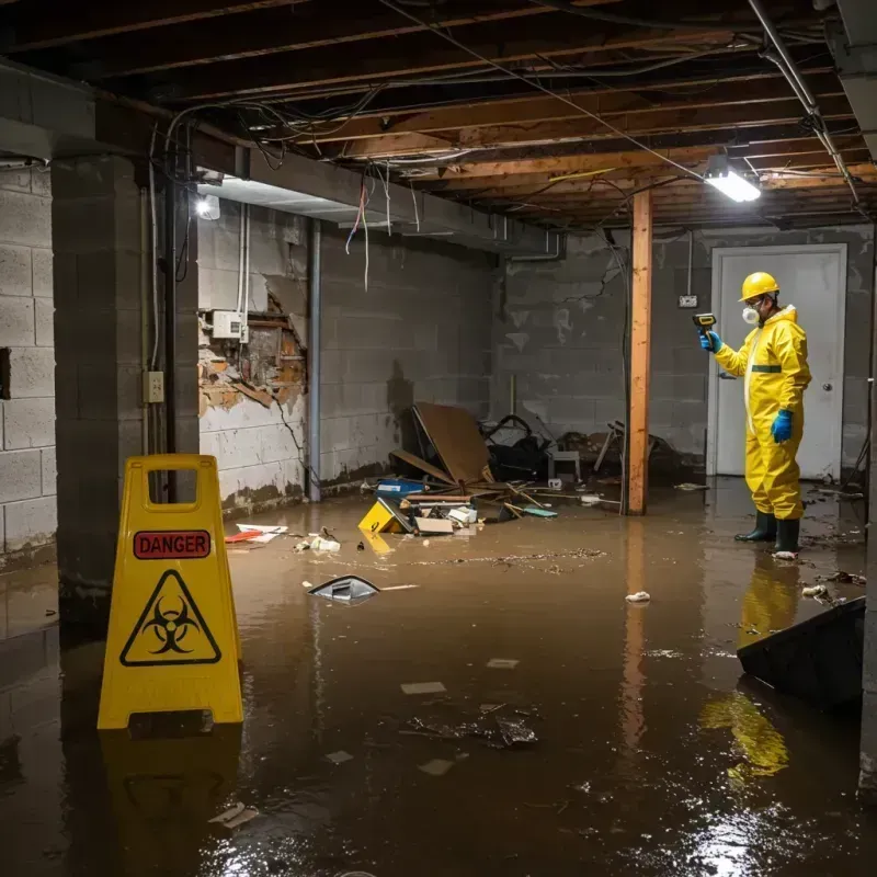 Flooded Basement Electrical Hazard in West Fargo, ND Property